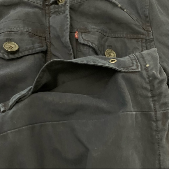 Levis Hooded Military Utility Navy Quilted Interior Jacket Outdoor Winter Warm S - Picture 15 of 16